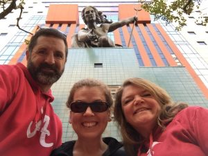 Eric, Rachel, & Justine - Portlandia Statue